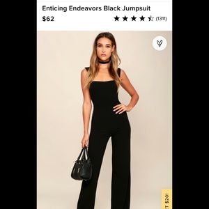 Black Lulu’s Enticing Endeavors Jumpsuit in Large